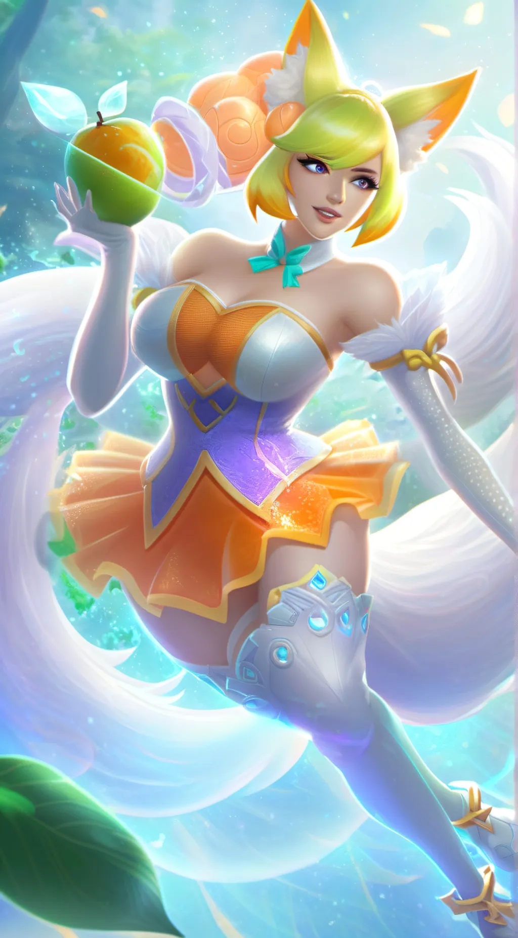 ai character: soda pop ahri  background