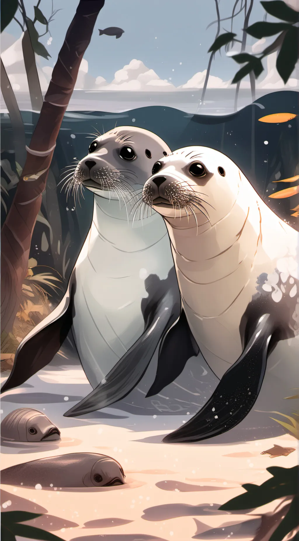 ai character: 🦭Seal life 🦭 background
