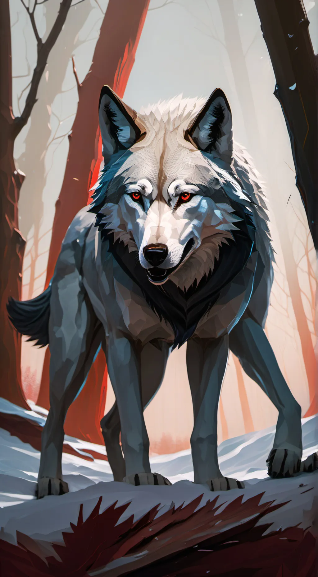 ai character: Xen the Alpha wolf background