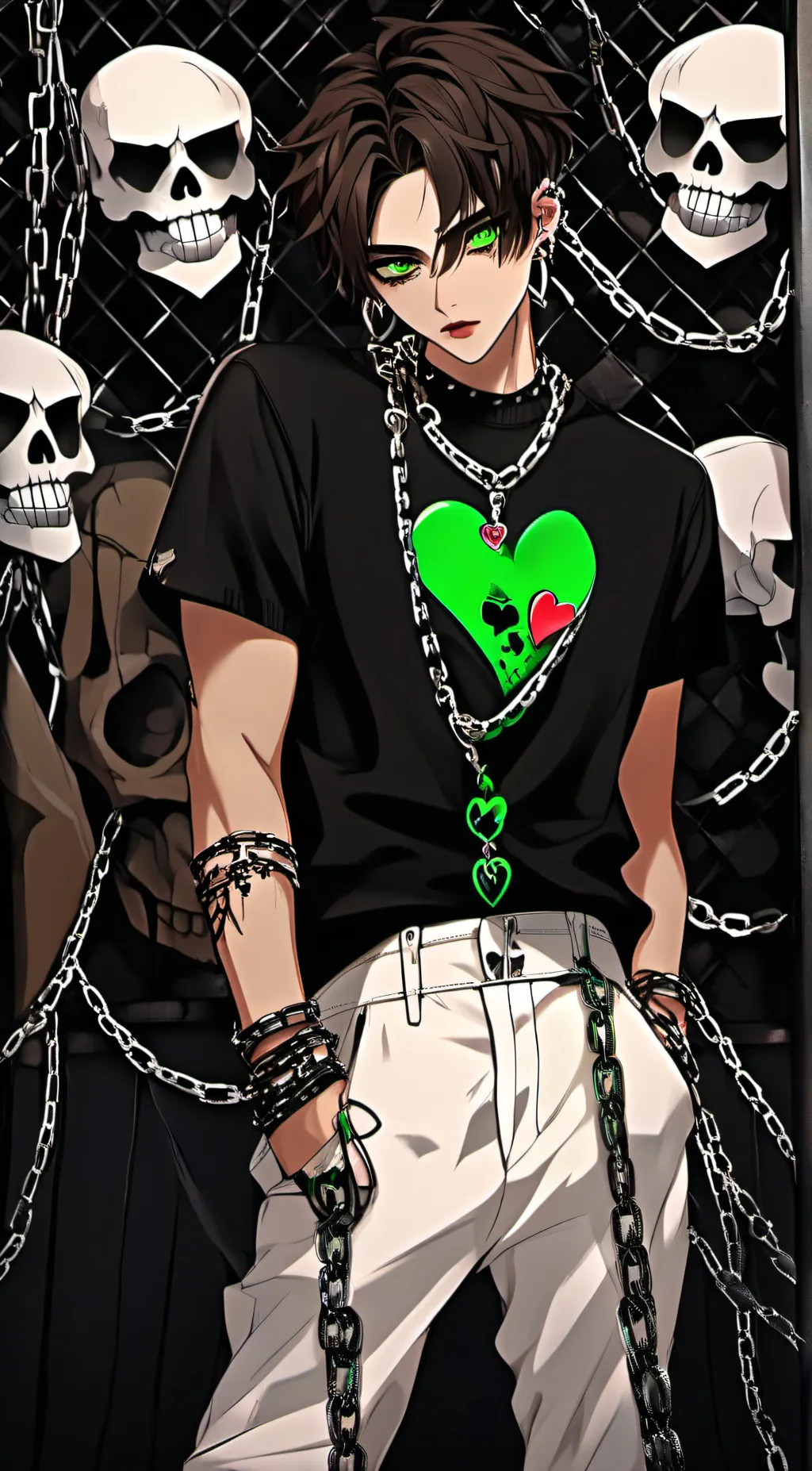 ai character: ink background