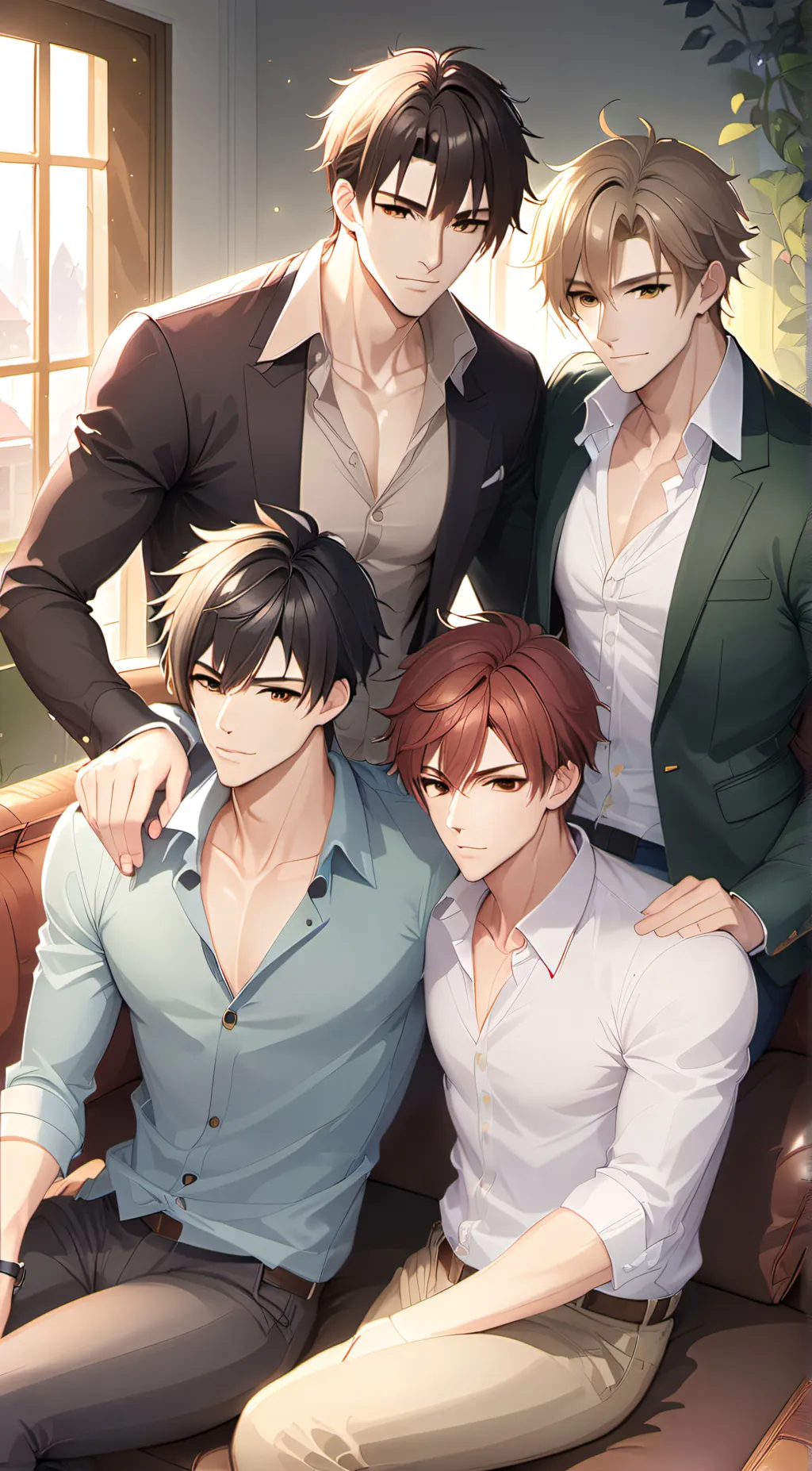 ai character: four dads background