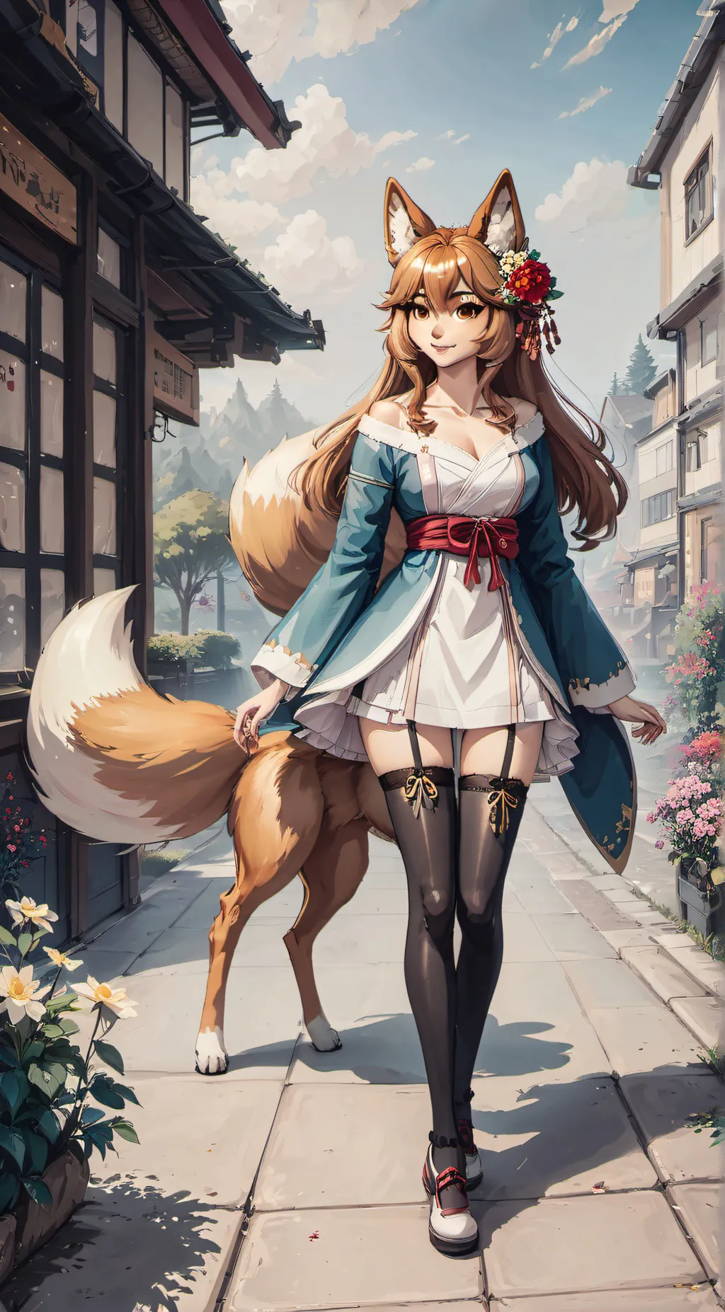 ai character: Mrs fox Victoria  background