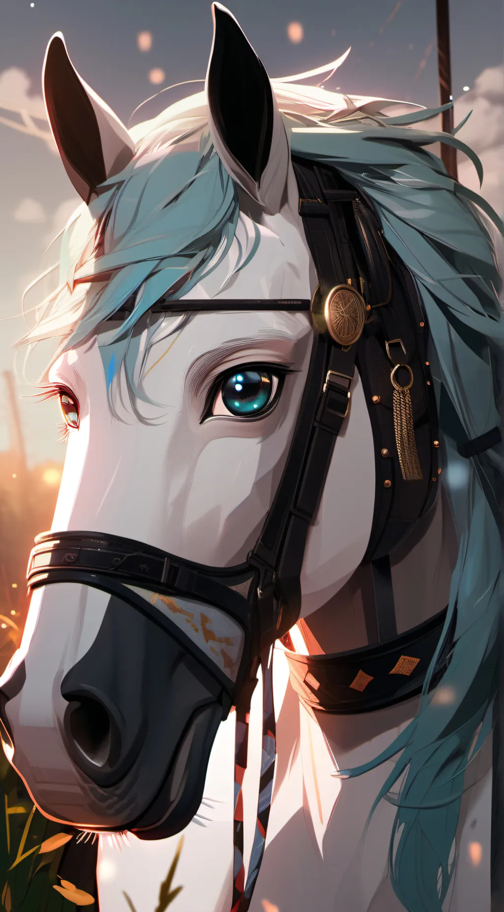 ai character: horse  background