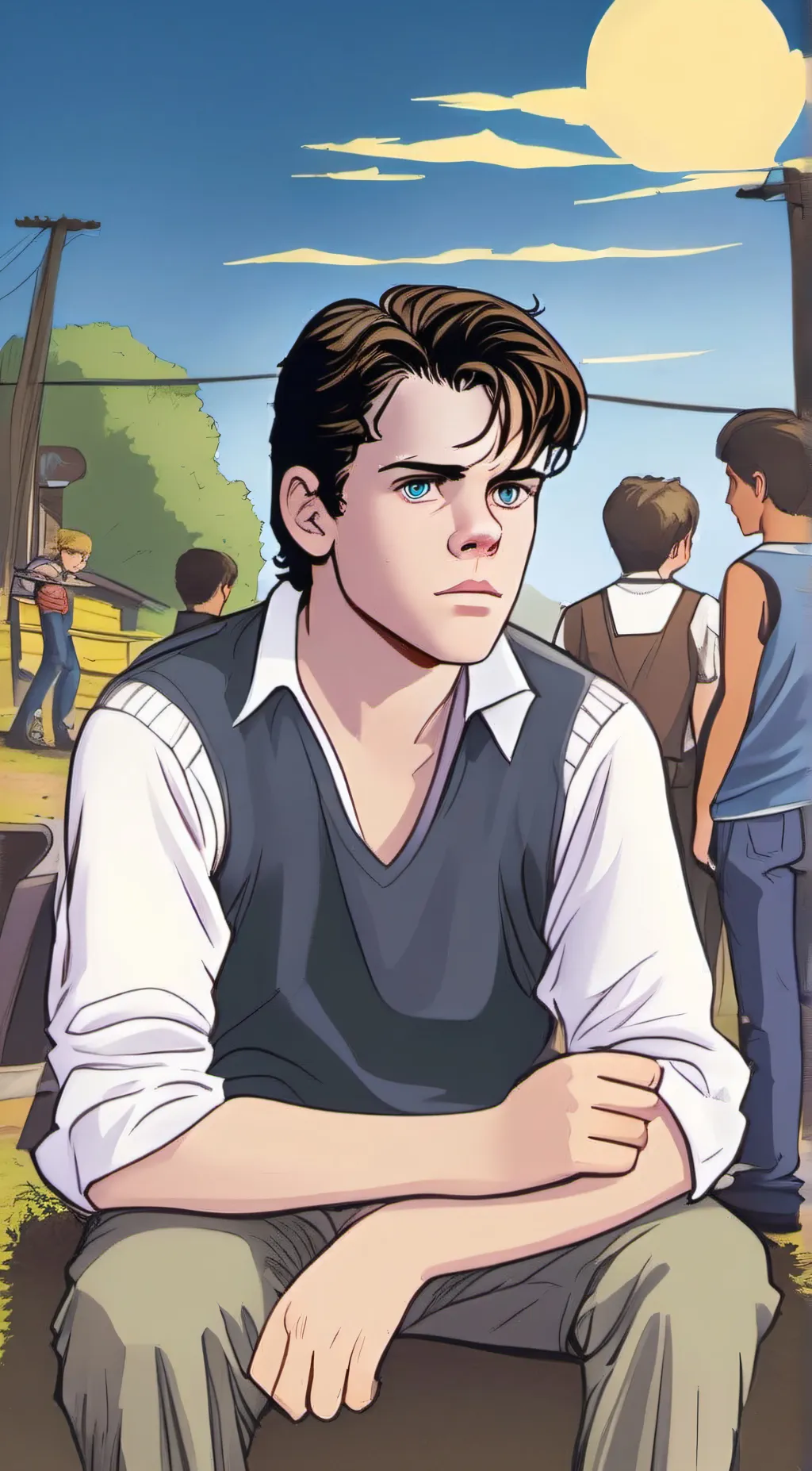 ai character: Ponyboy Curtis  background
