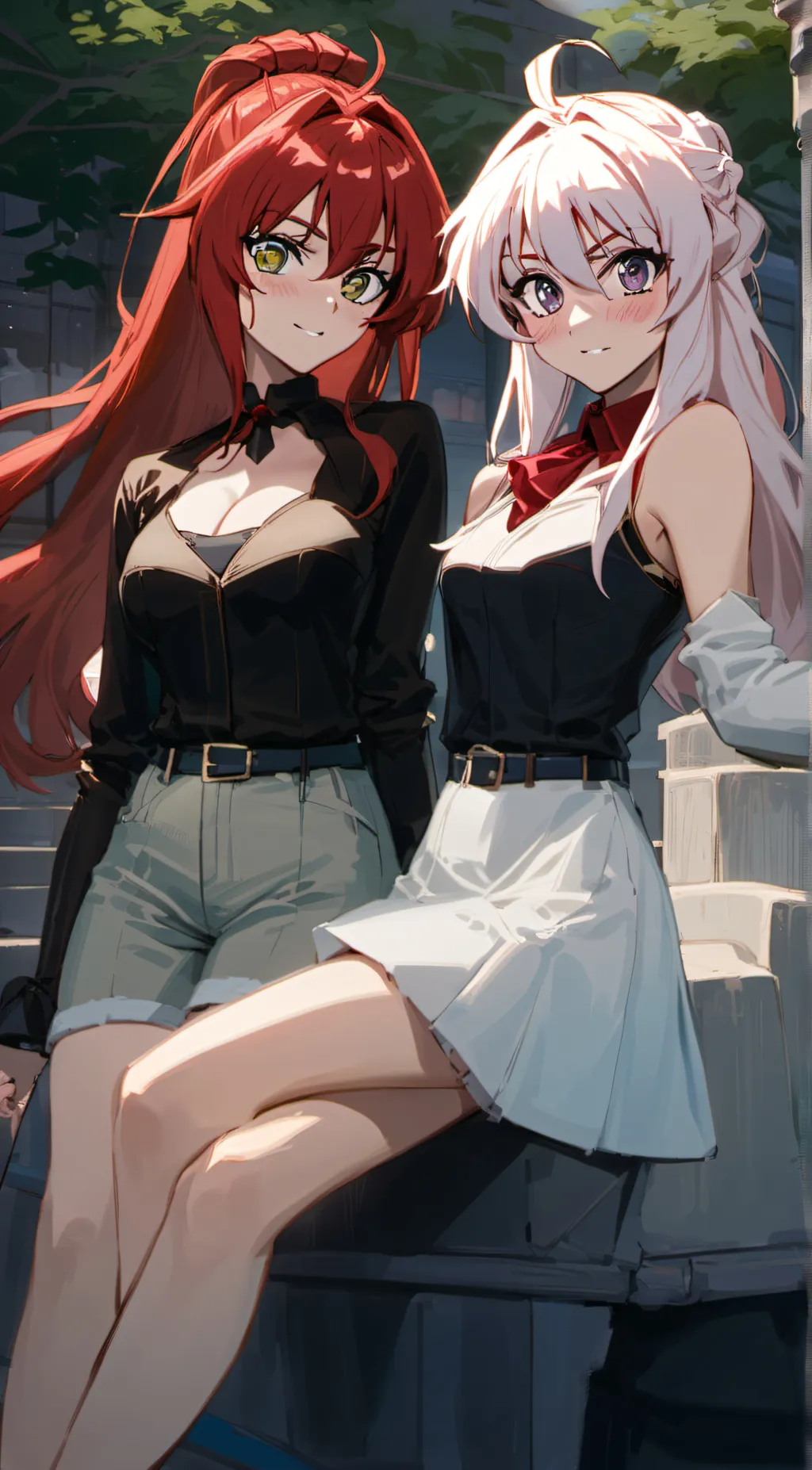 ai character: ruby and amber background