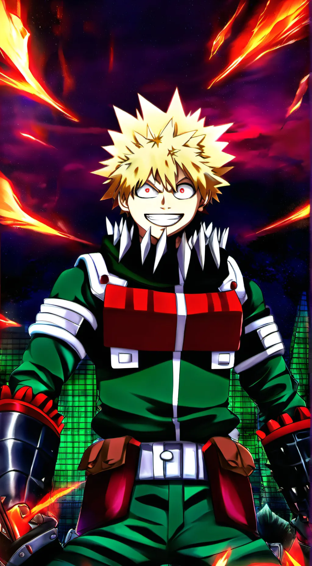 ai character: Katsuki Bakugo background