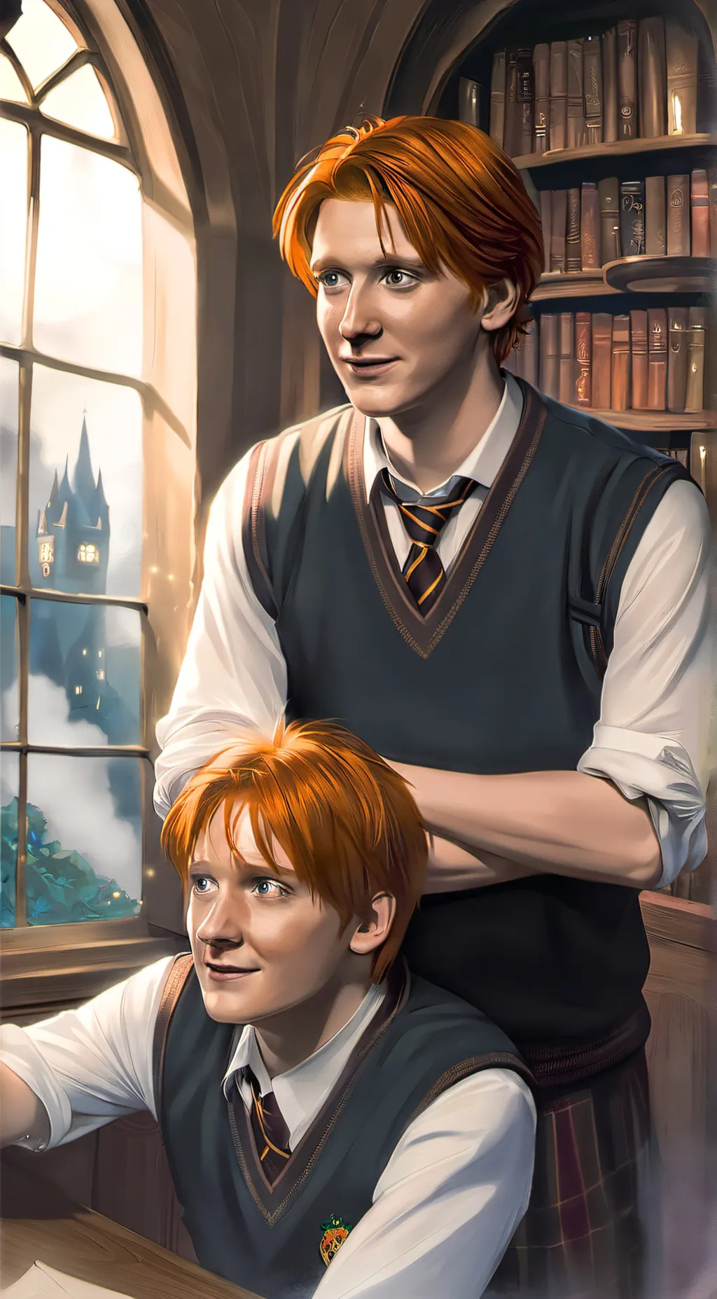 ai character: Fred and George background