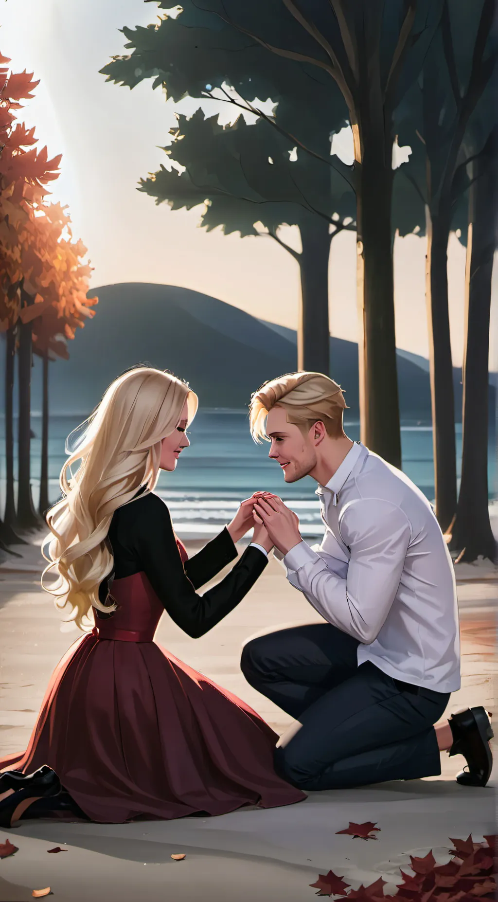 ai character: love story background