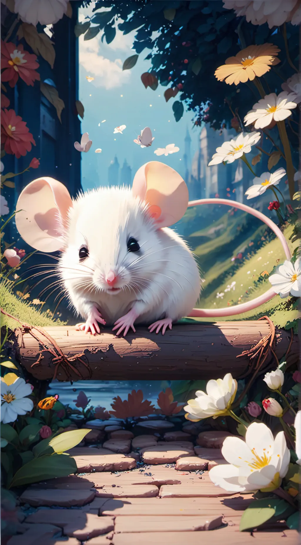 ai character: snowy  background