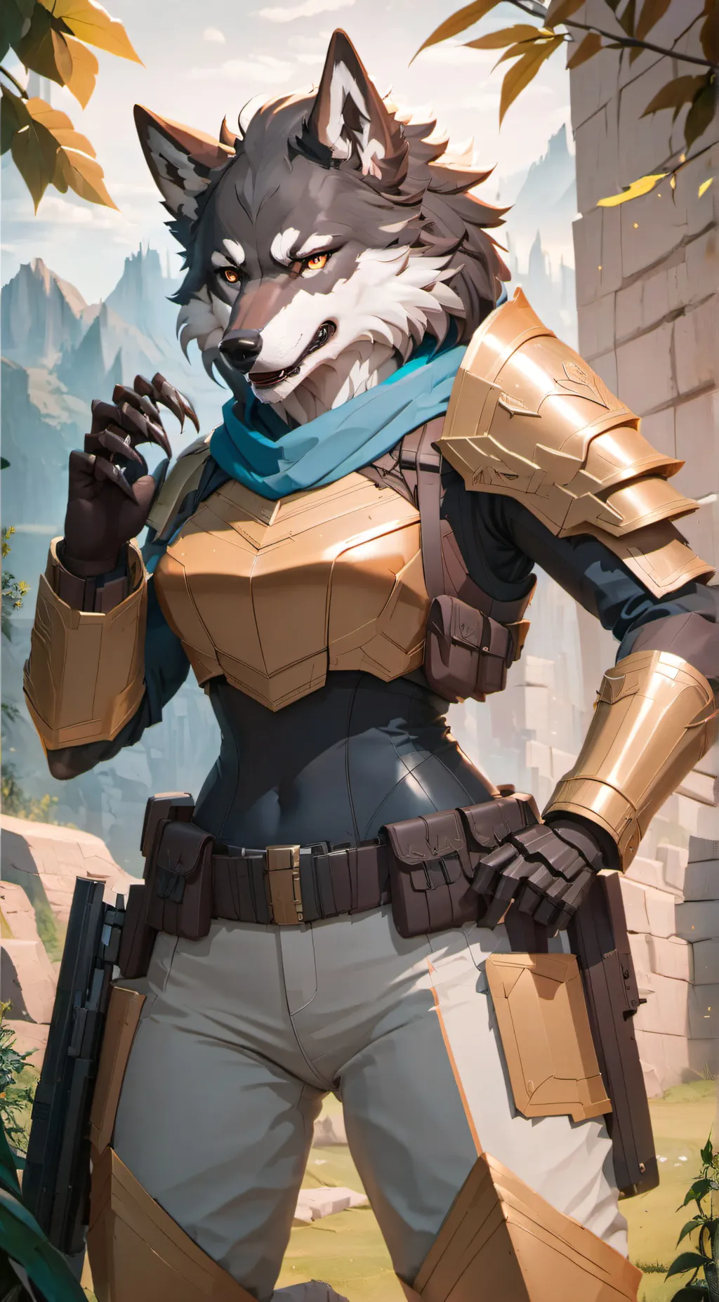 ai character: ultimate sp wolf  background