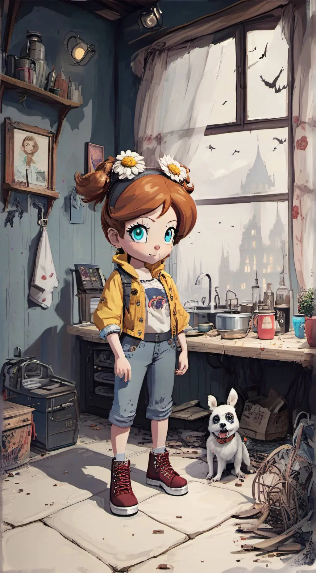 ai character: Baby Daisy  background
