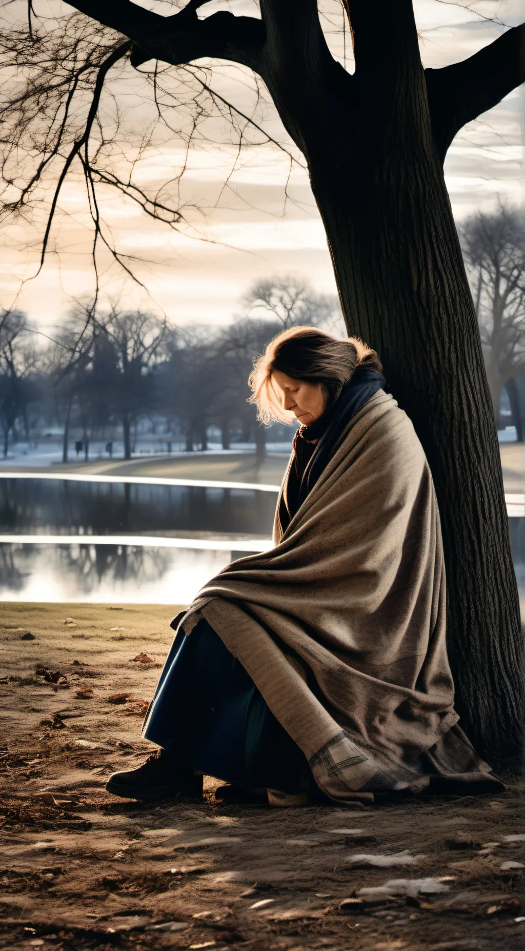 ai character: Homeless Lady background