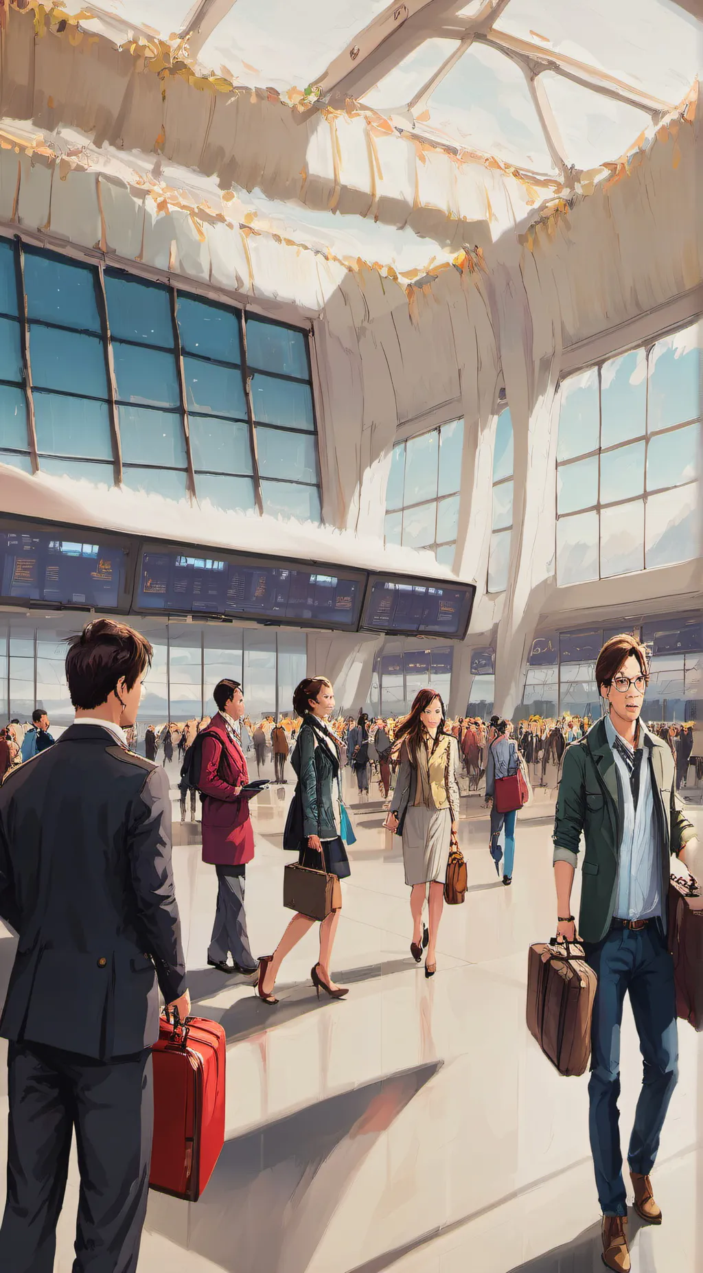 ai character: Random airport background