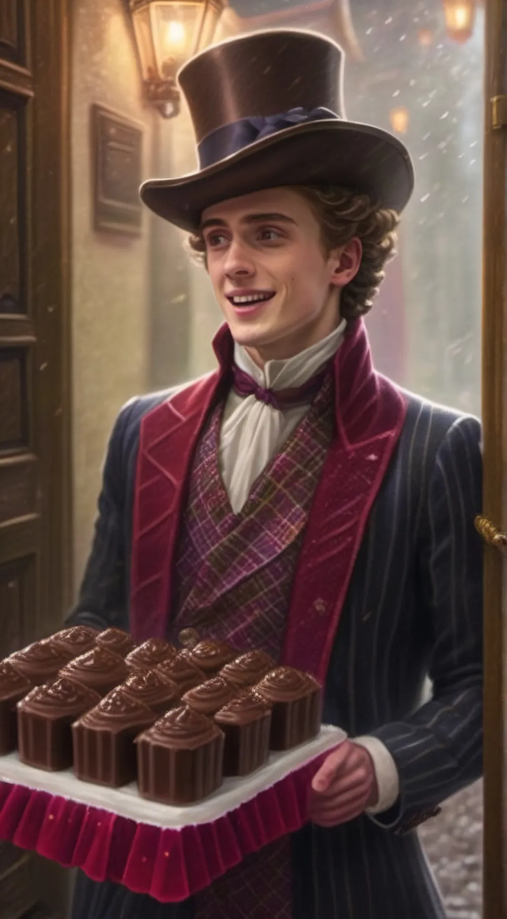 ai character: Willy wonka background