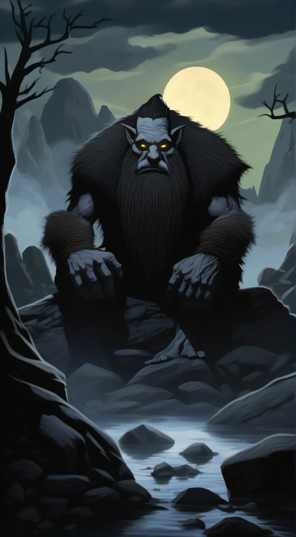 ai character: king troll background