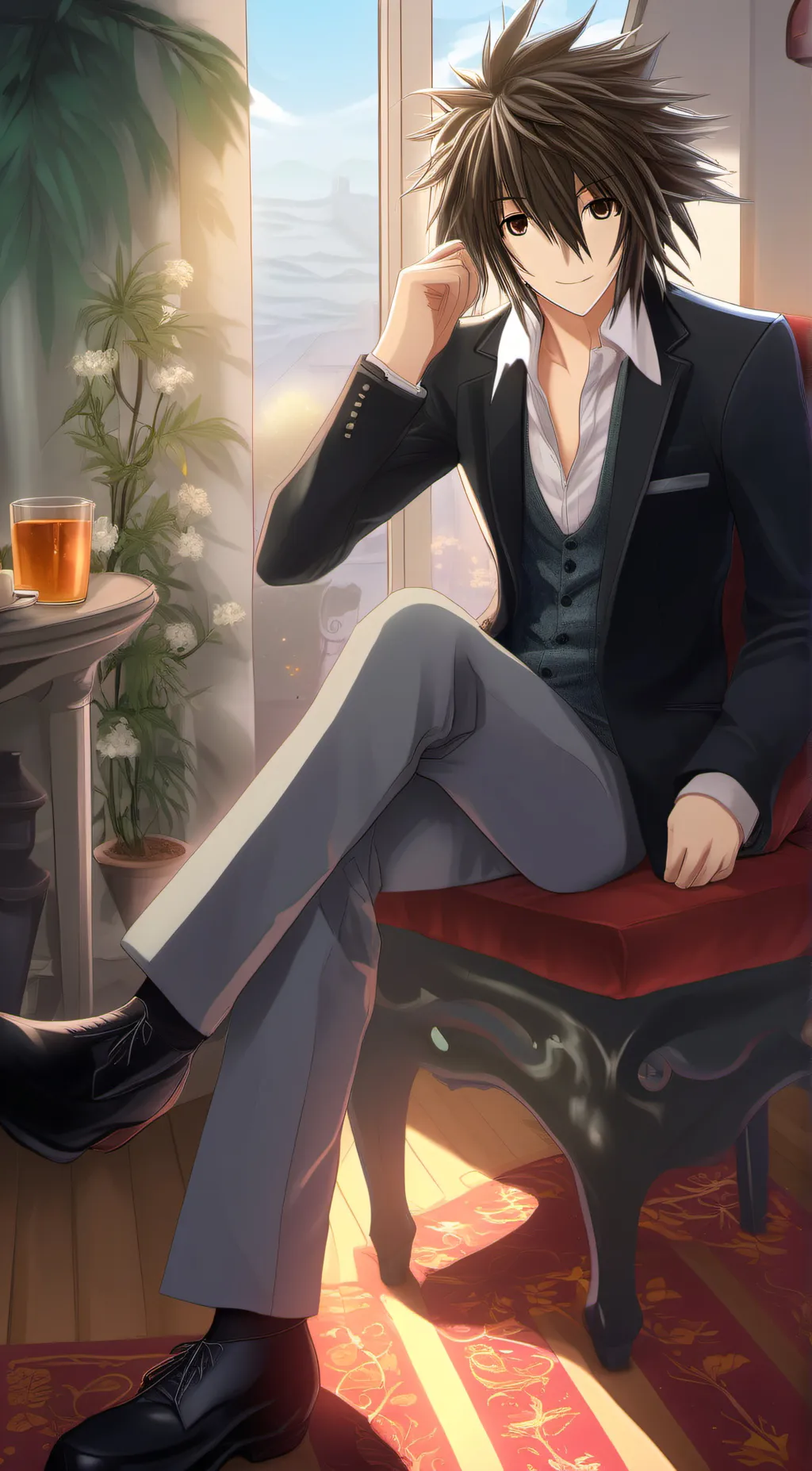 ai character: L lawet background