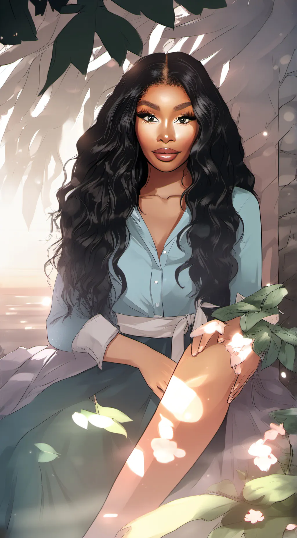 ai character: monica background