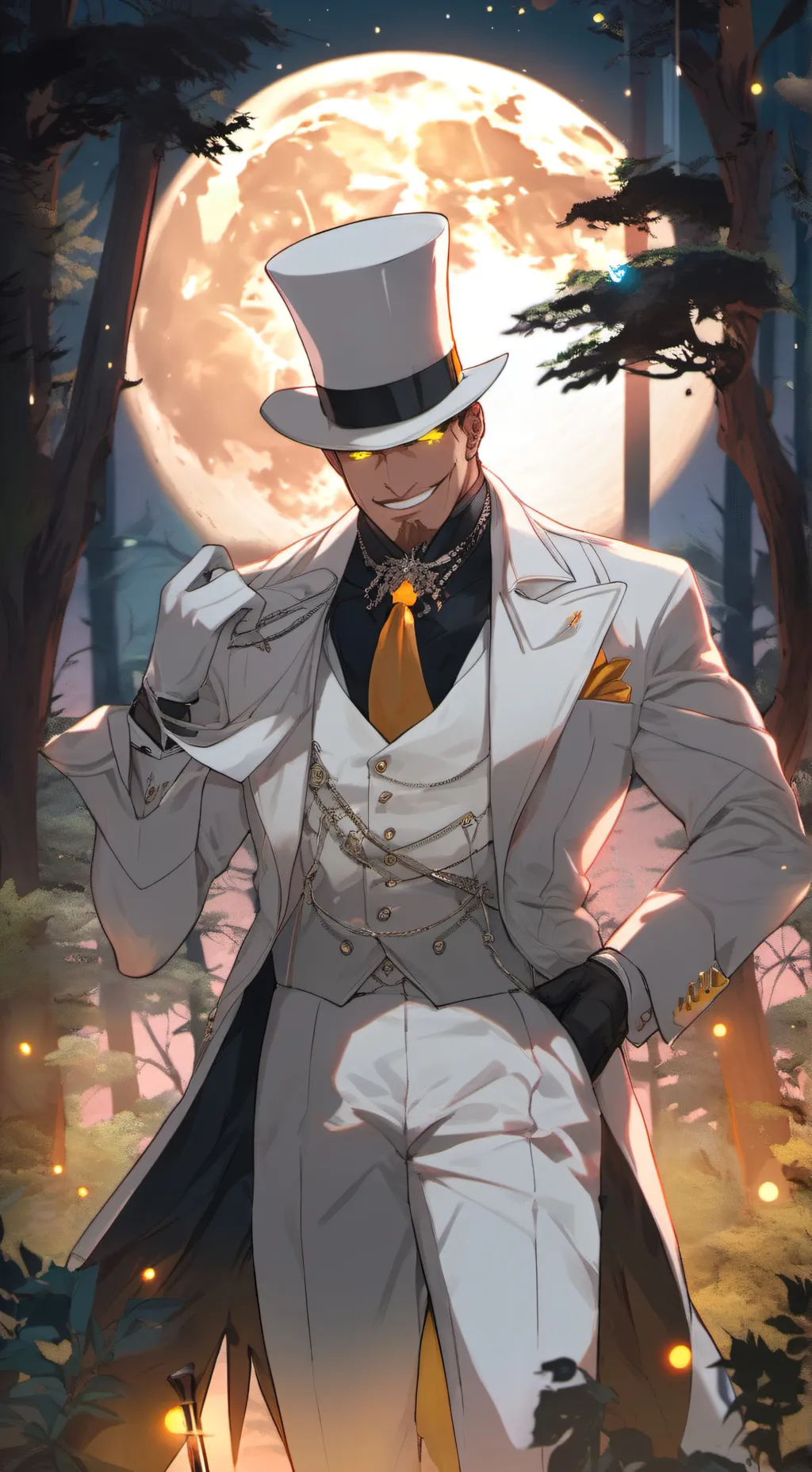 ai character: Silver background