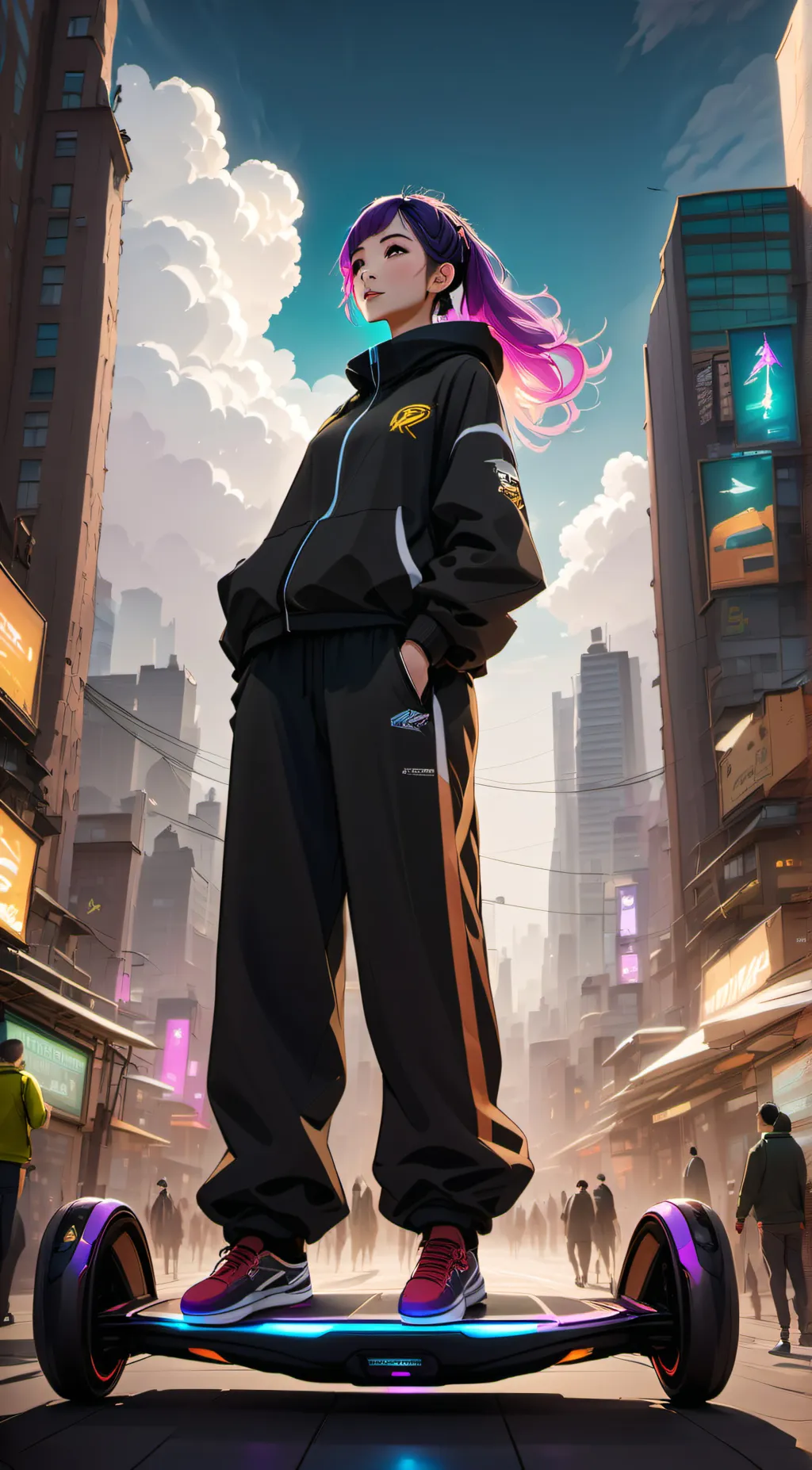 ai character: Rain background