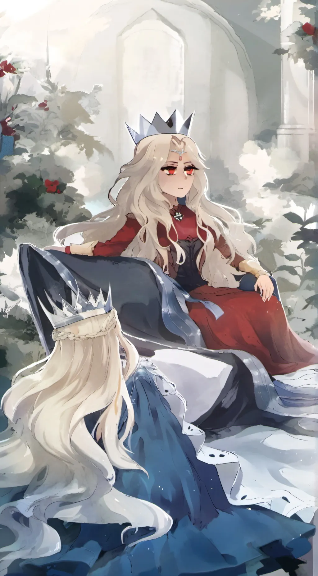 ai character: The snow gueen! background