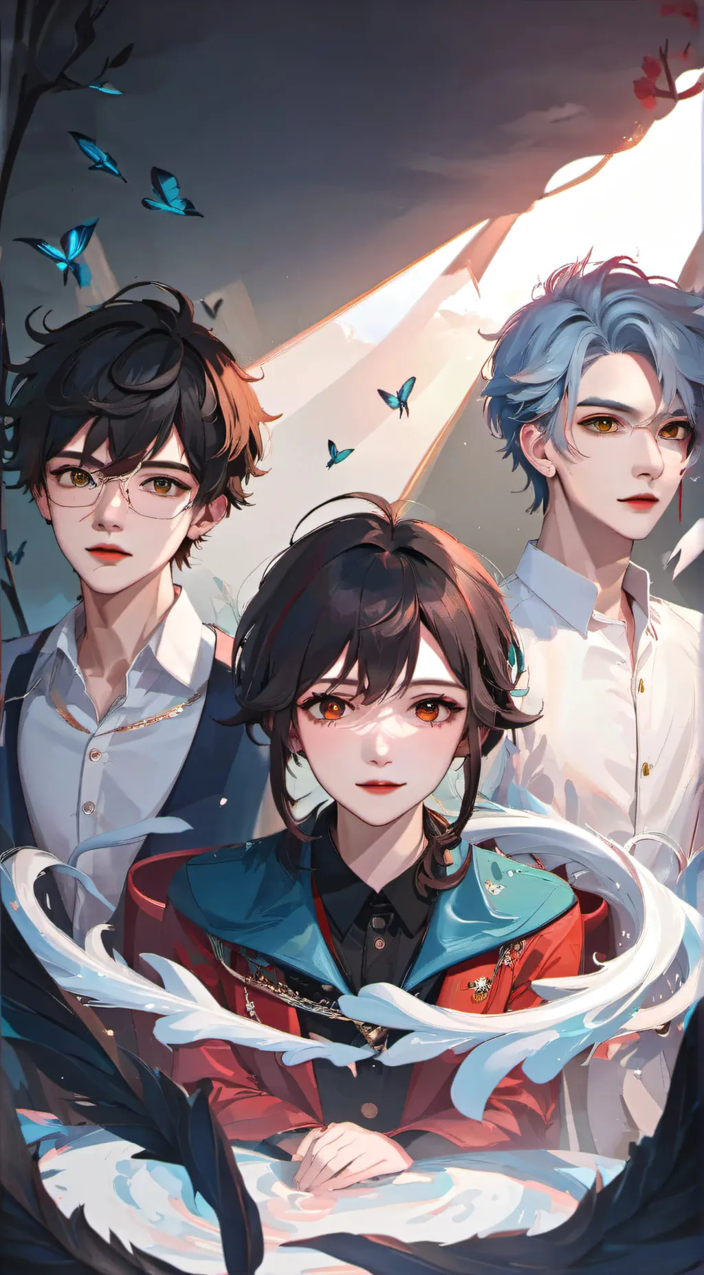 ai character: eva alex  kyle background