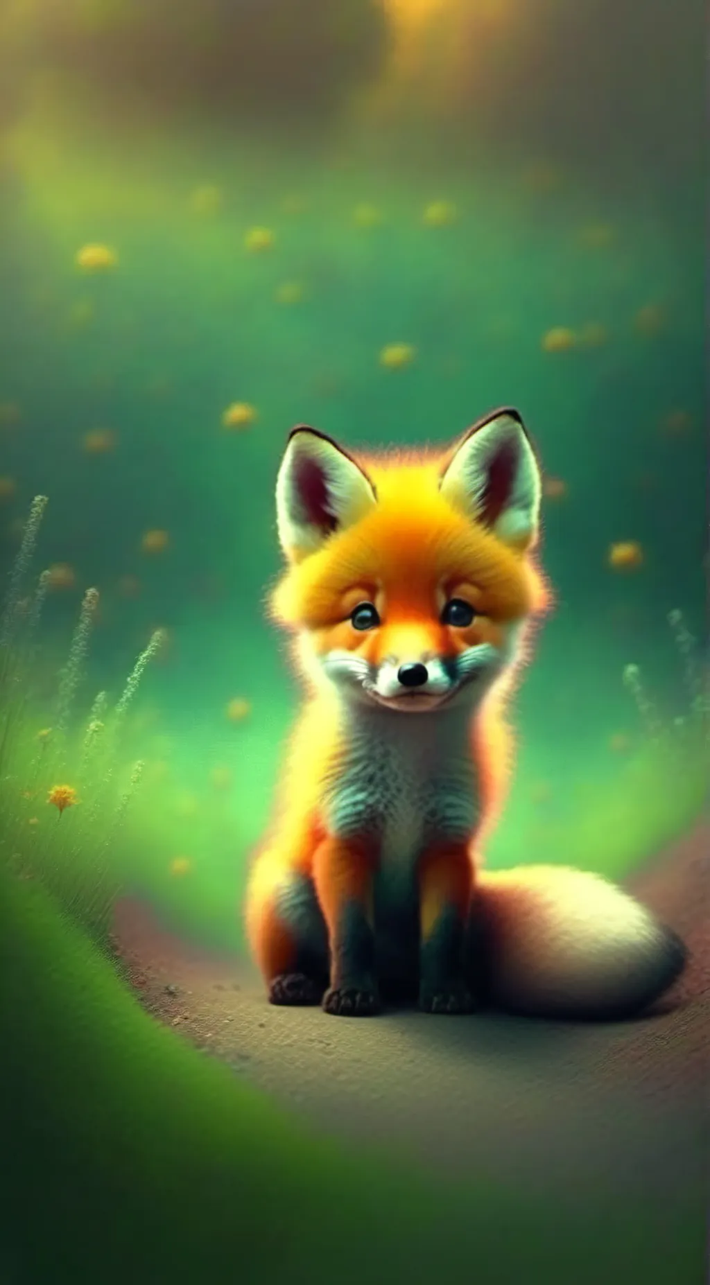 ai character: Baby Fox background