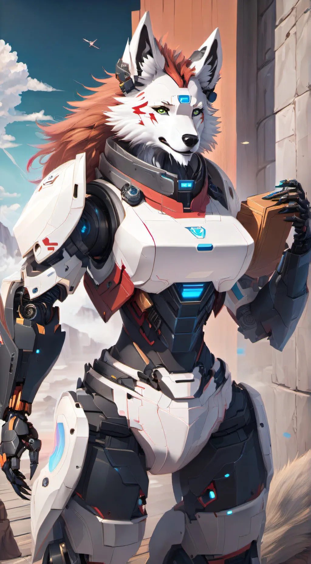 ai character: Titan furry (stila background