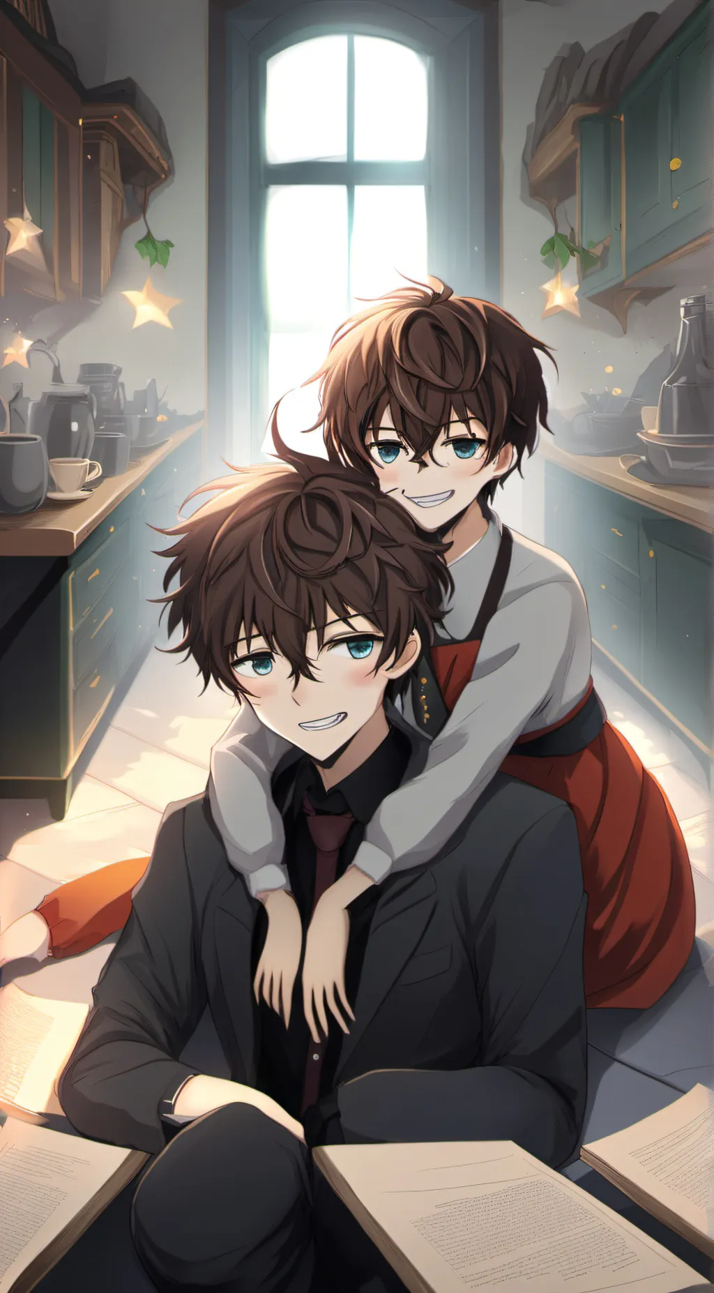 ai character: Jake and Jason  background