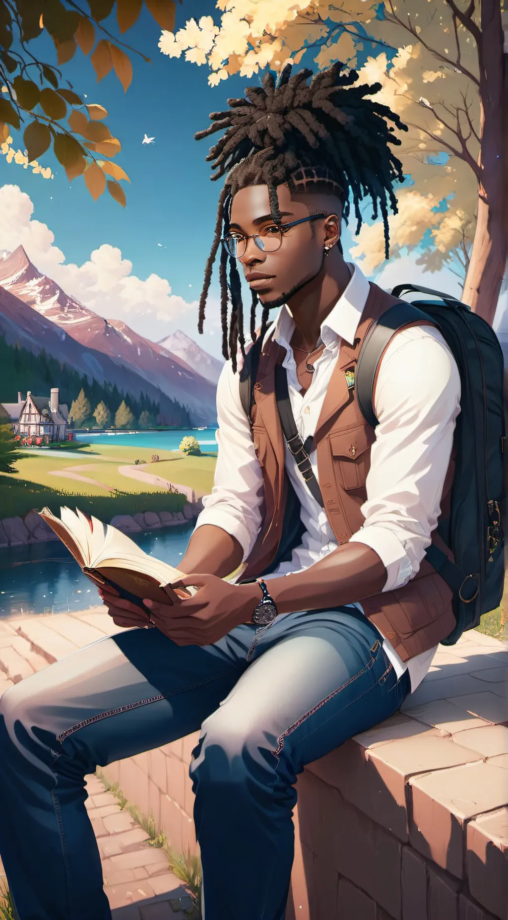 ai character: Walston  background