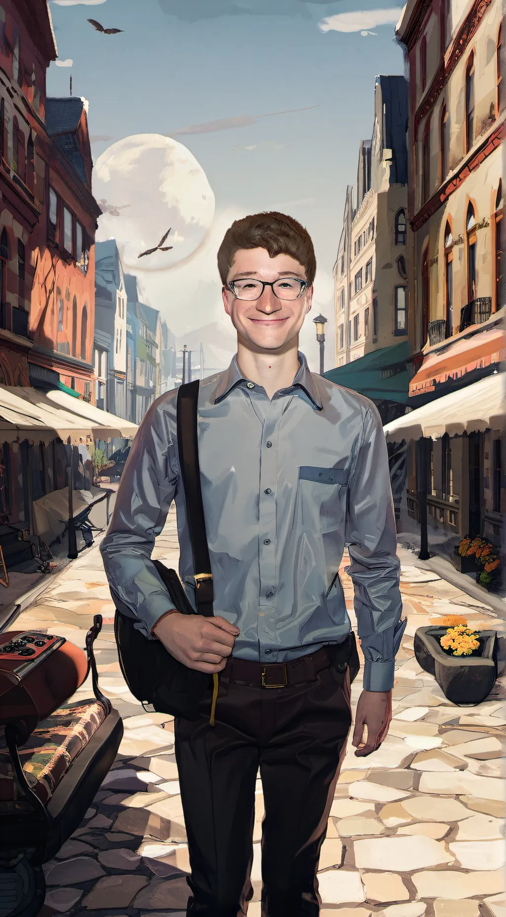 ai character: Ryan met background