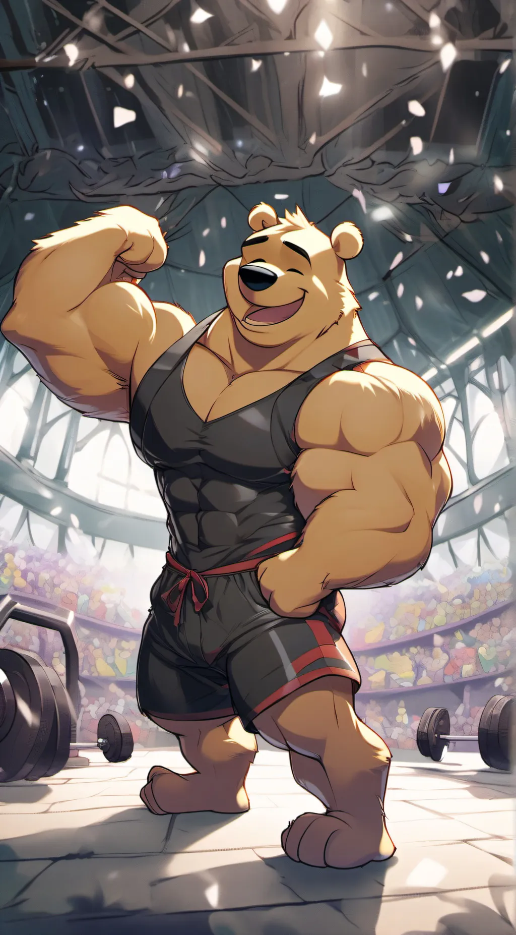 ai character: Buff Winnie background