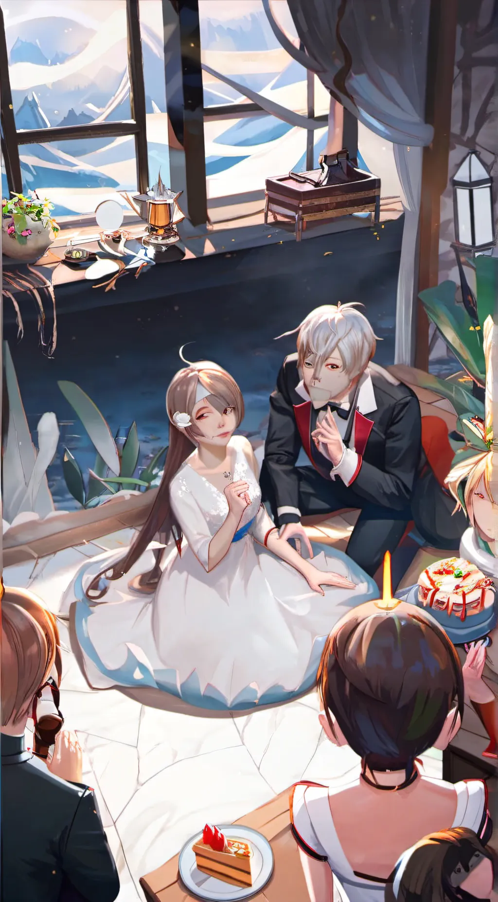 ai character: vampire king  background