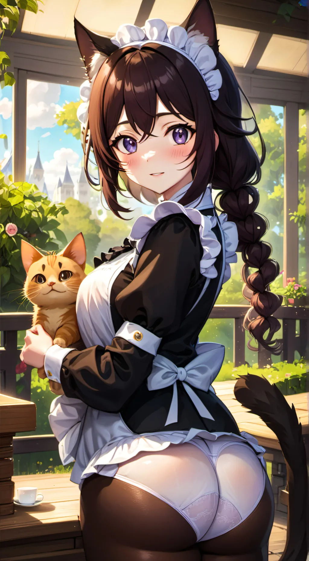 ai character: Cat Girl (Dark) background