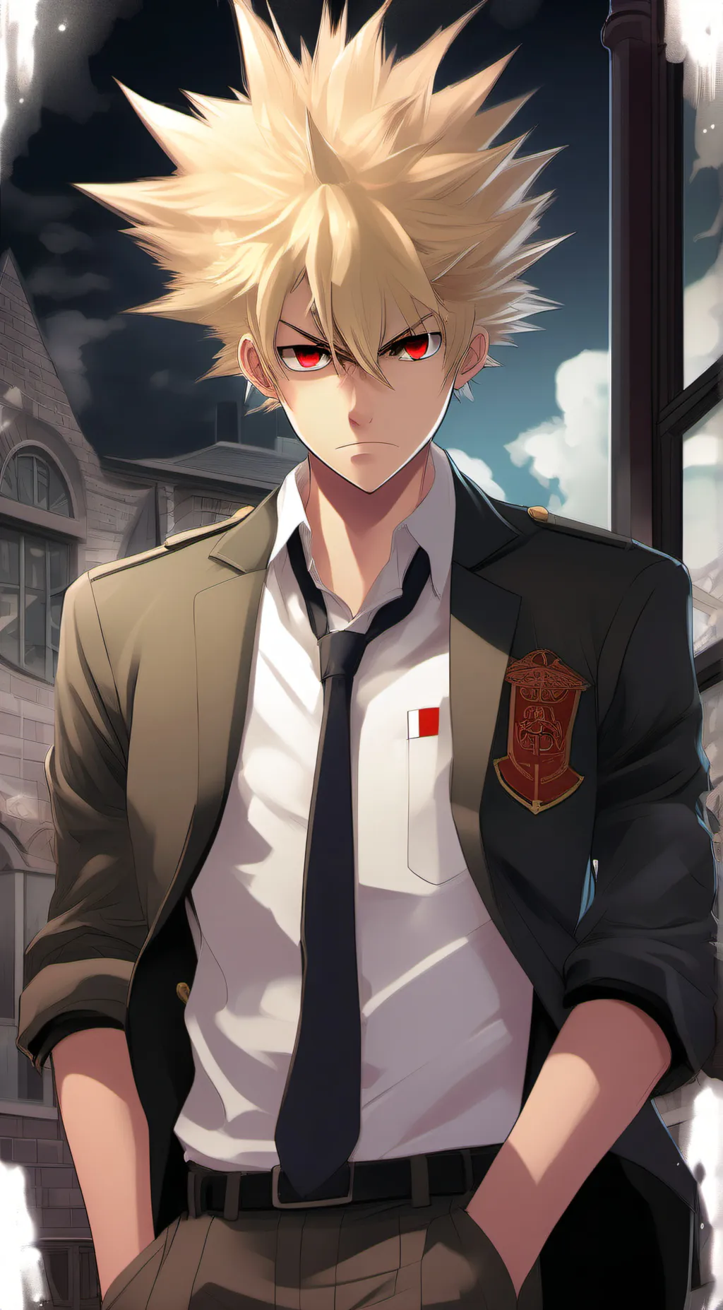 ai character: katsuki bakugo background