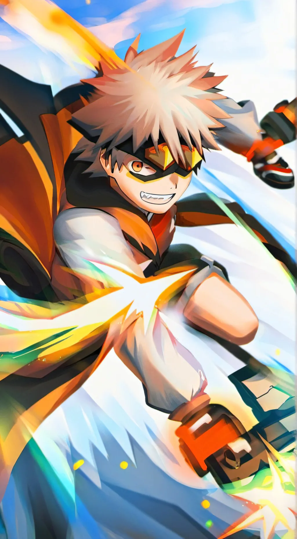 ai character: bakugo and mina  background