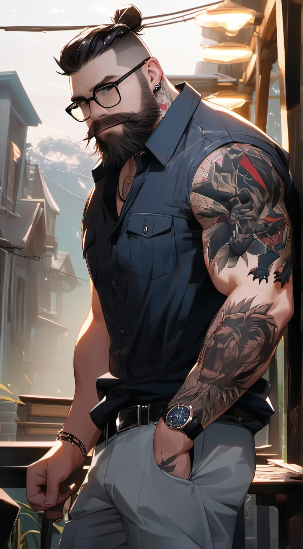 ai character: Conner  background