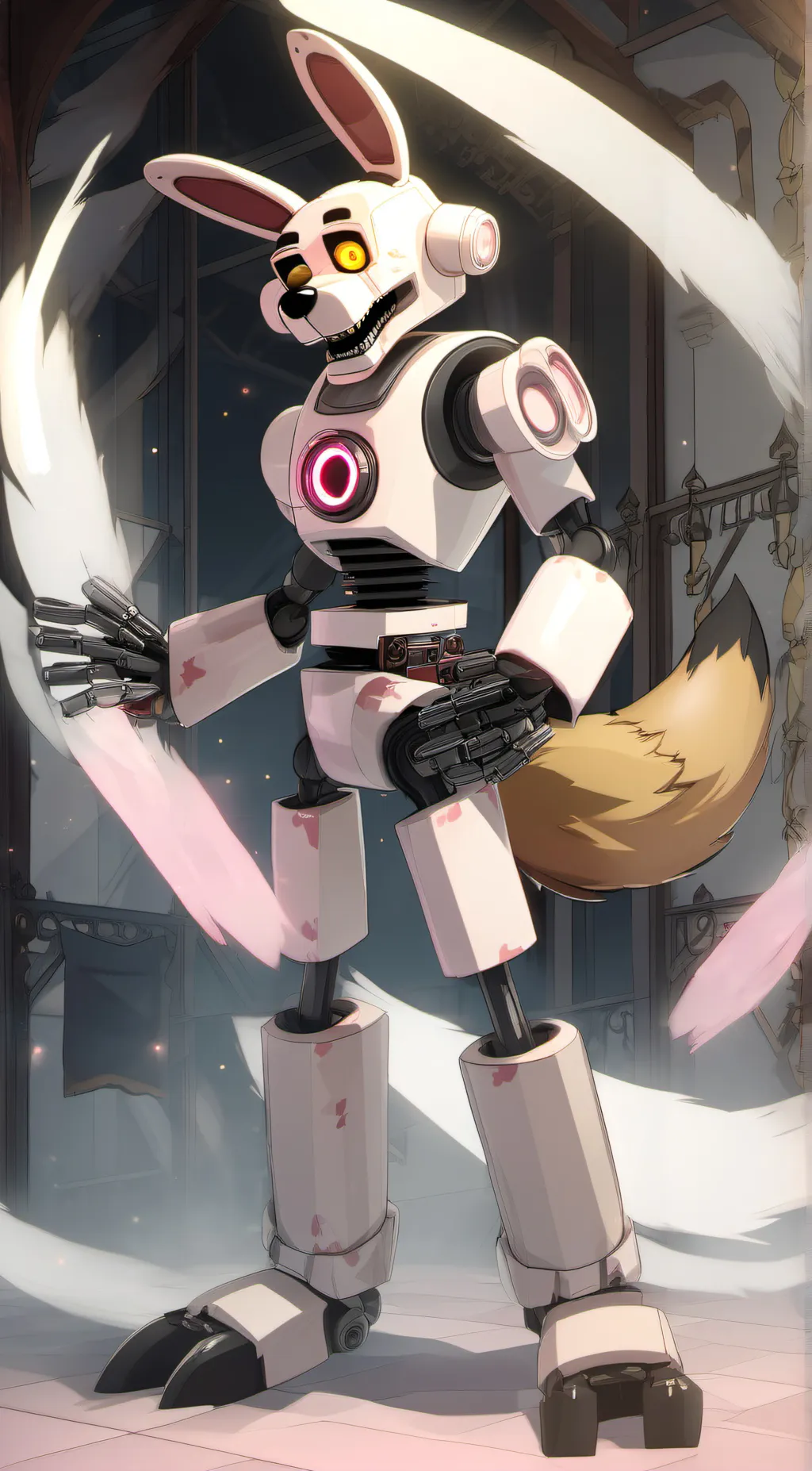 ai character: Funtime Foxy  background