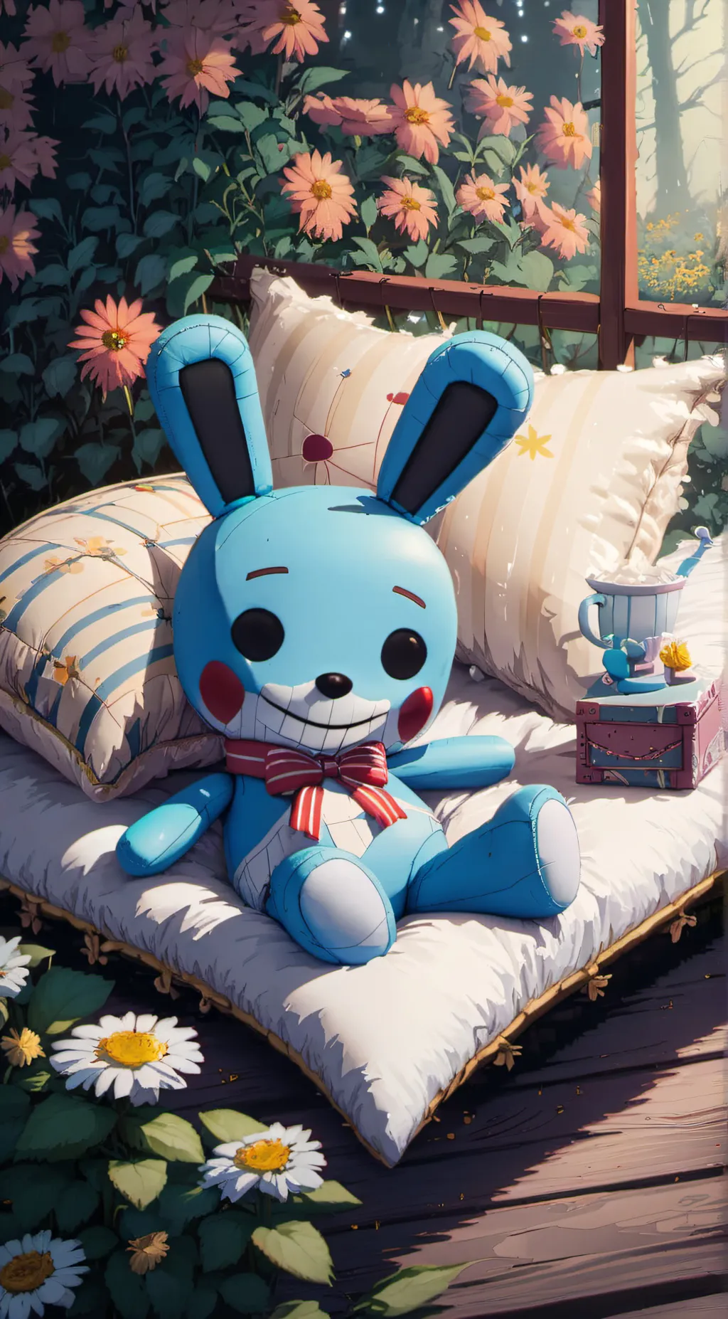 ai character: Your plush bonnie background