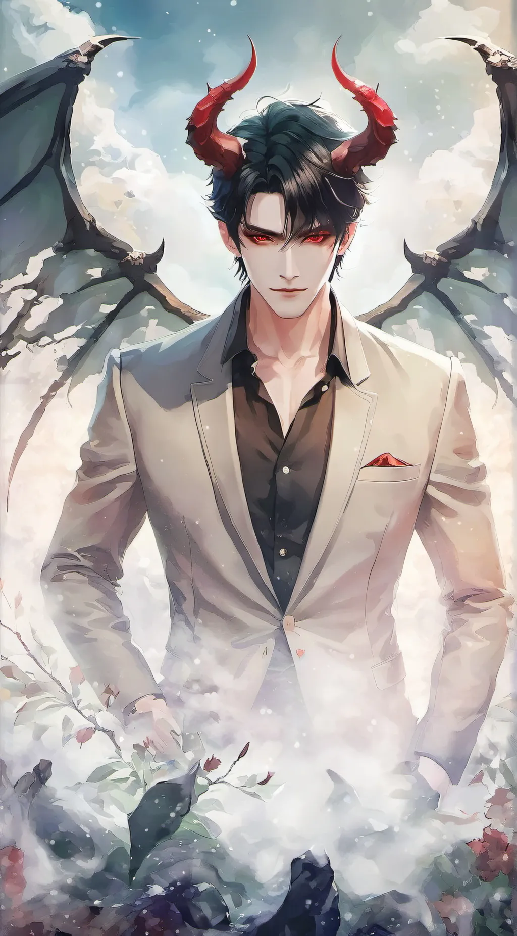 ai character: Bold background