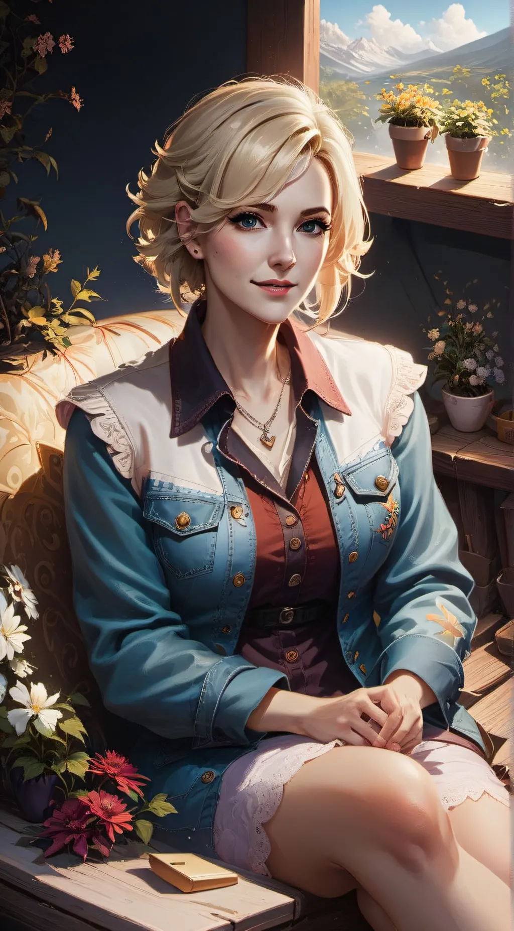 ai character: crystal background