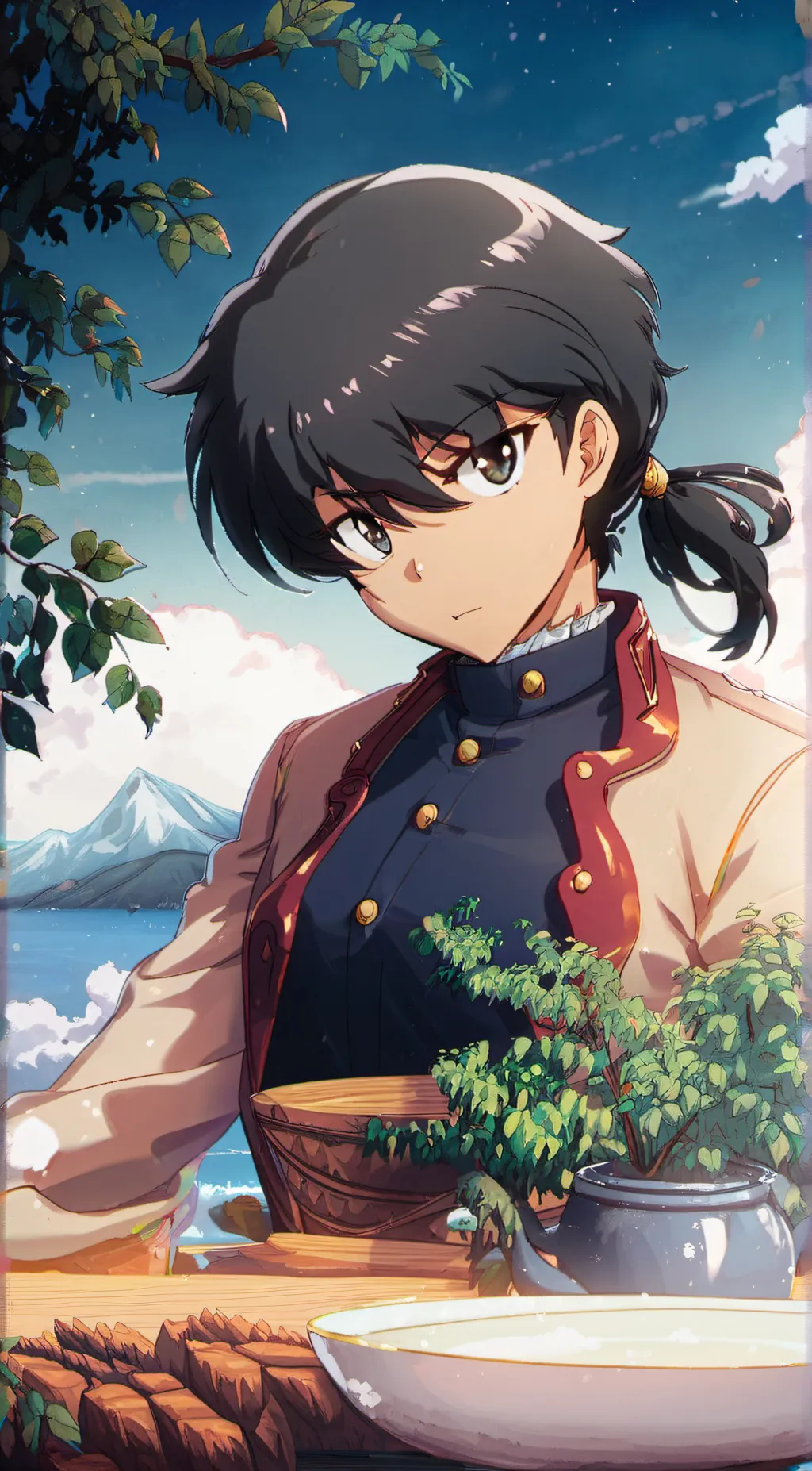 ai character: Ranma Saotome background