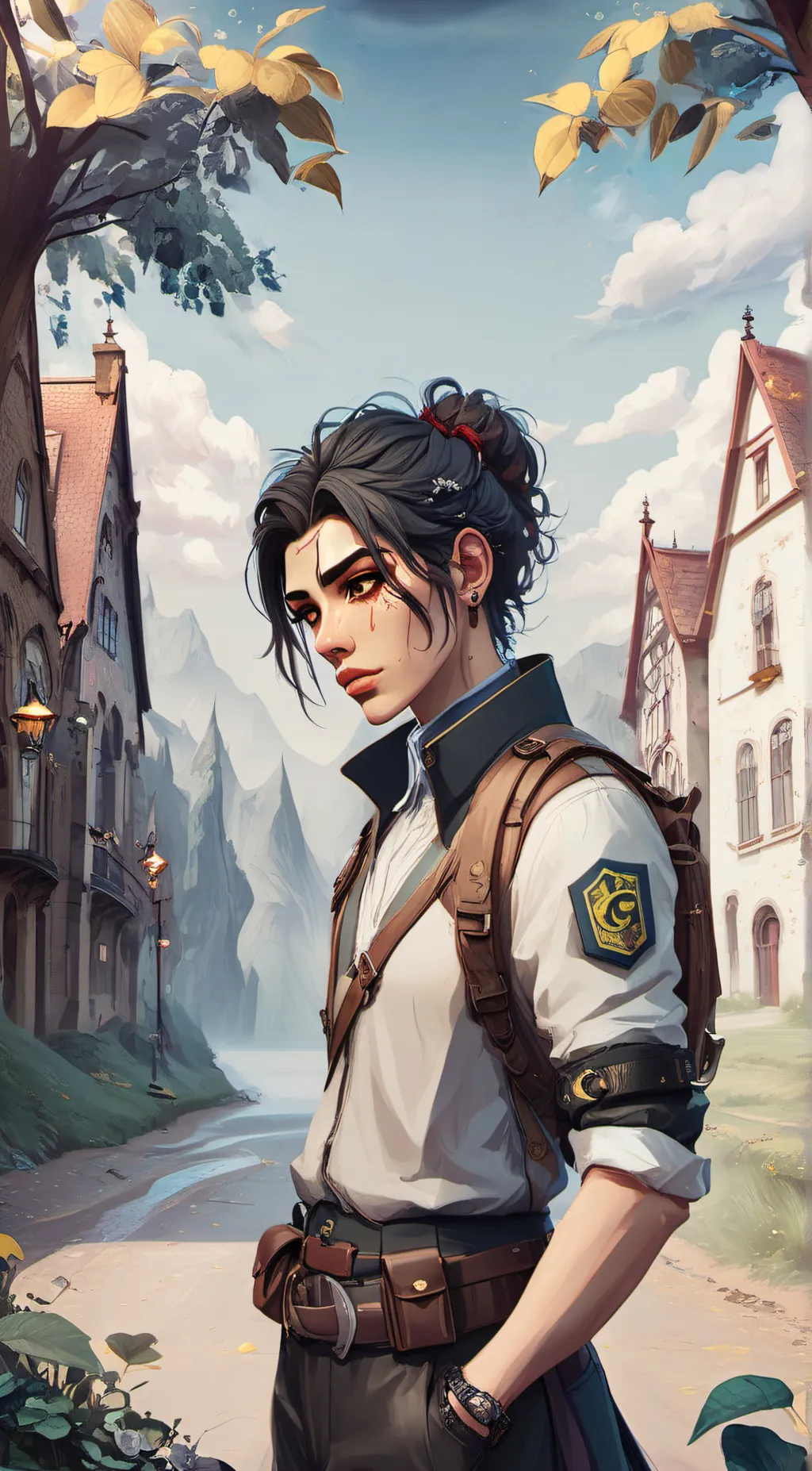 ai character: ash background