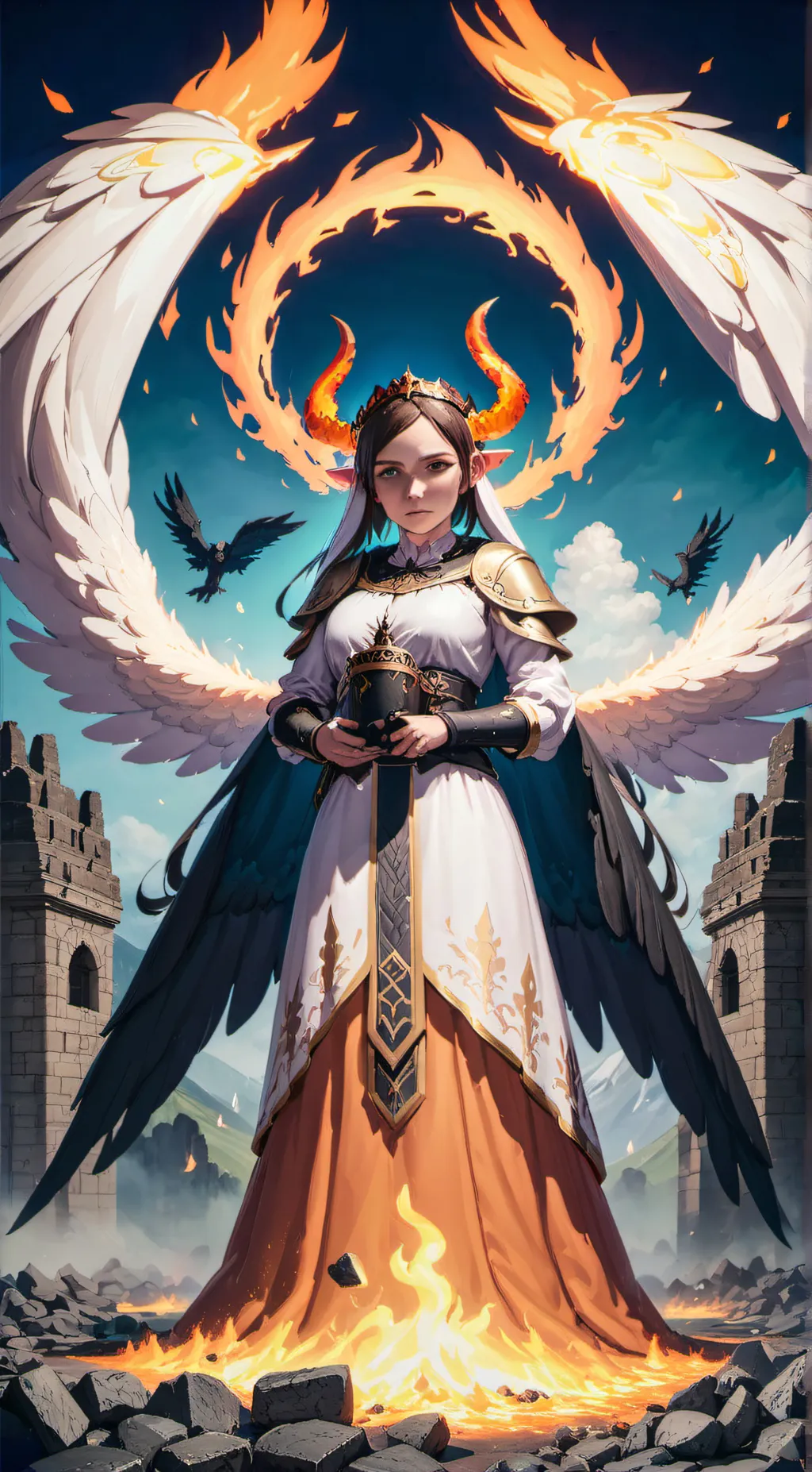 ai character: Angel breaker background