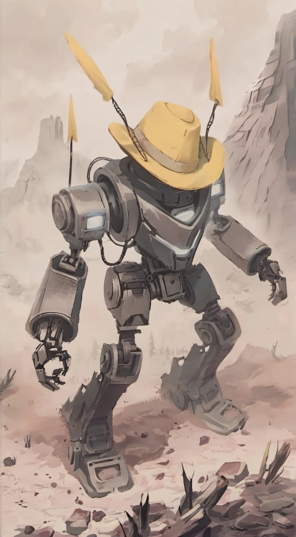 ai character: N but mad background