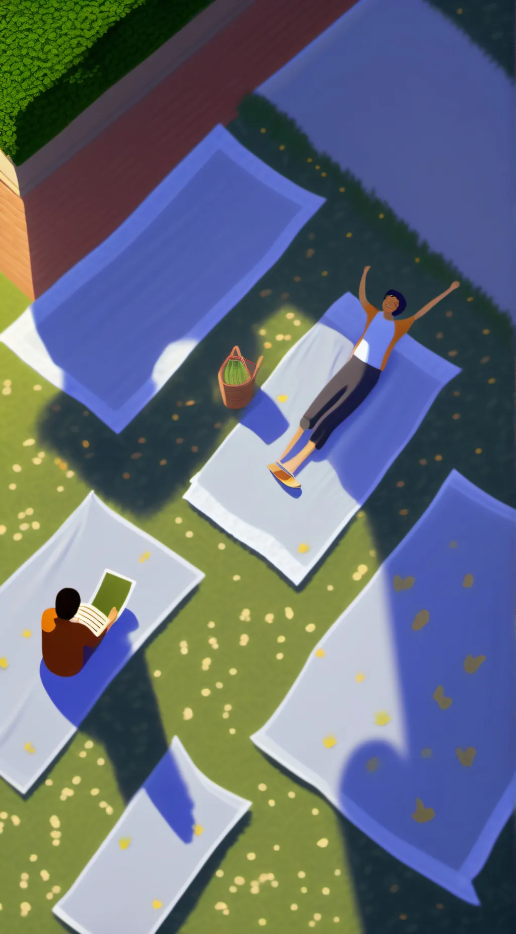 ai character:  go to touch grass background