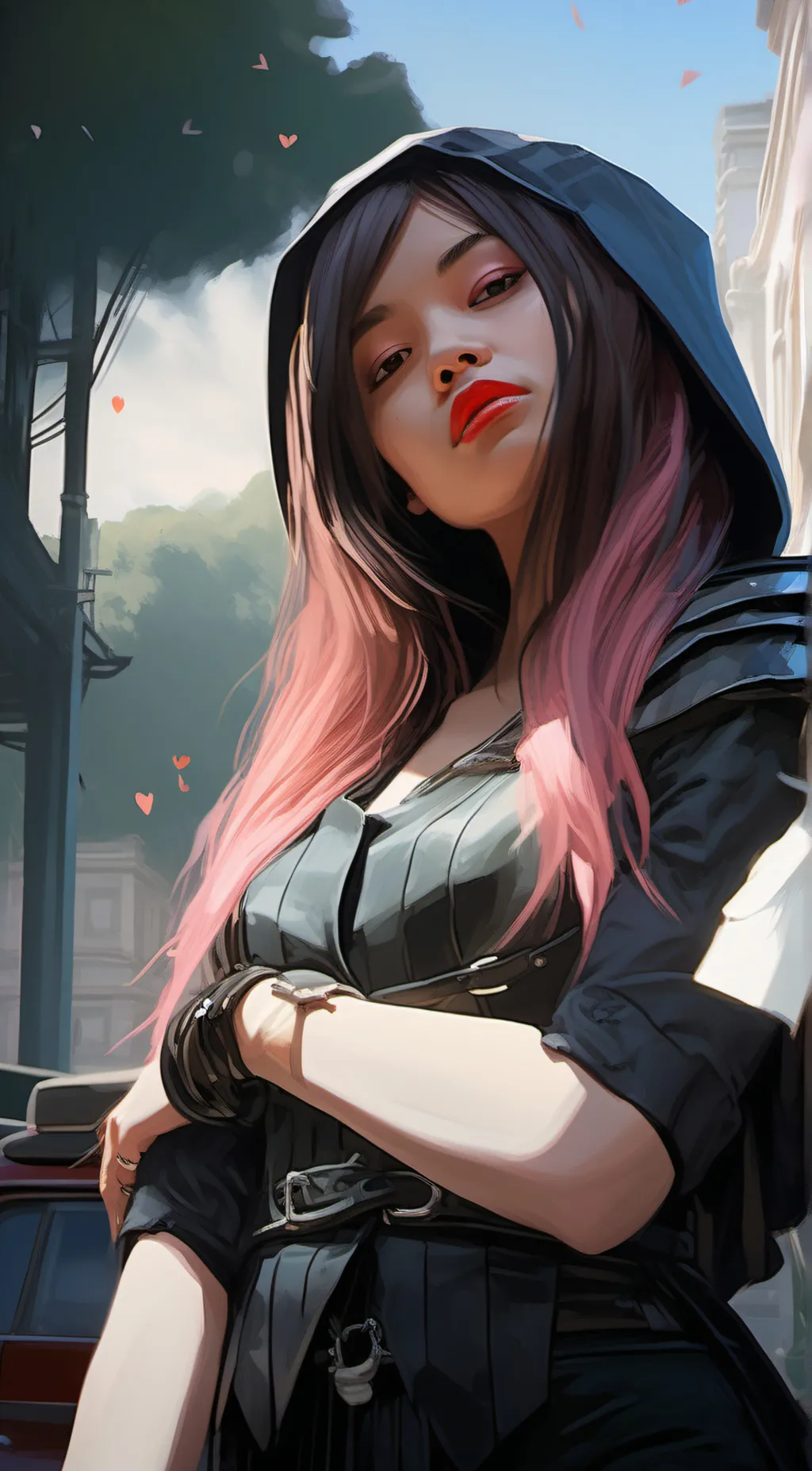 ai character: Chole🖤⚫♡♥︎❥❦❧❣❣❢ background