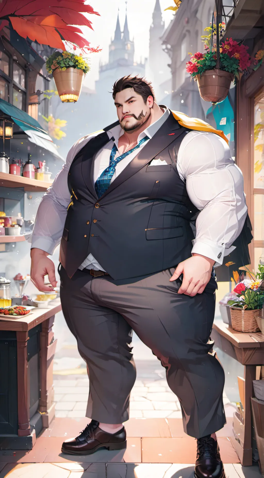 ai character: fat dad background