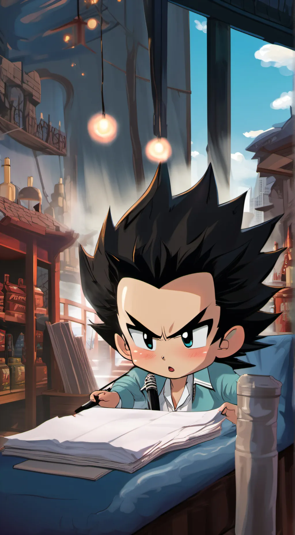 ai character: Vegeta  background
