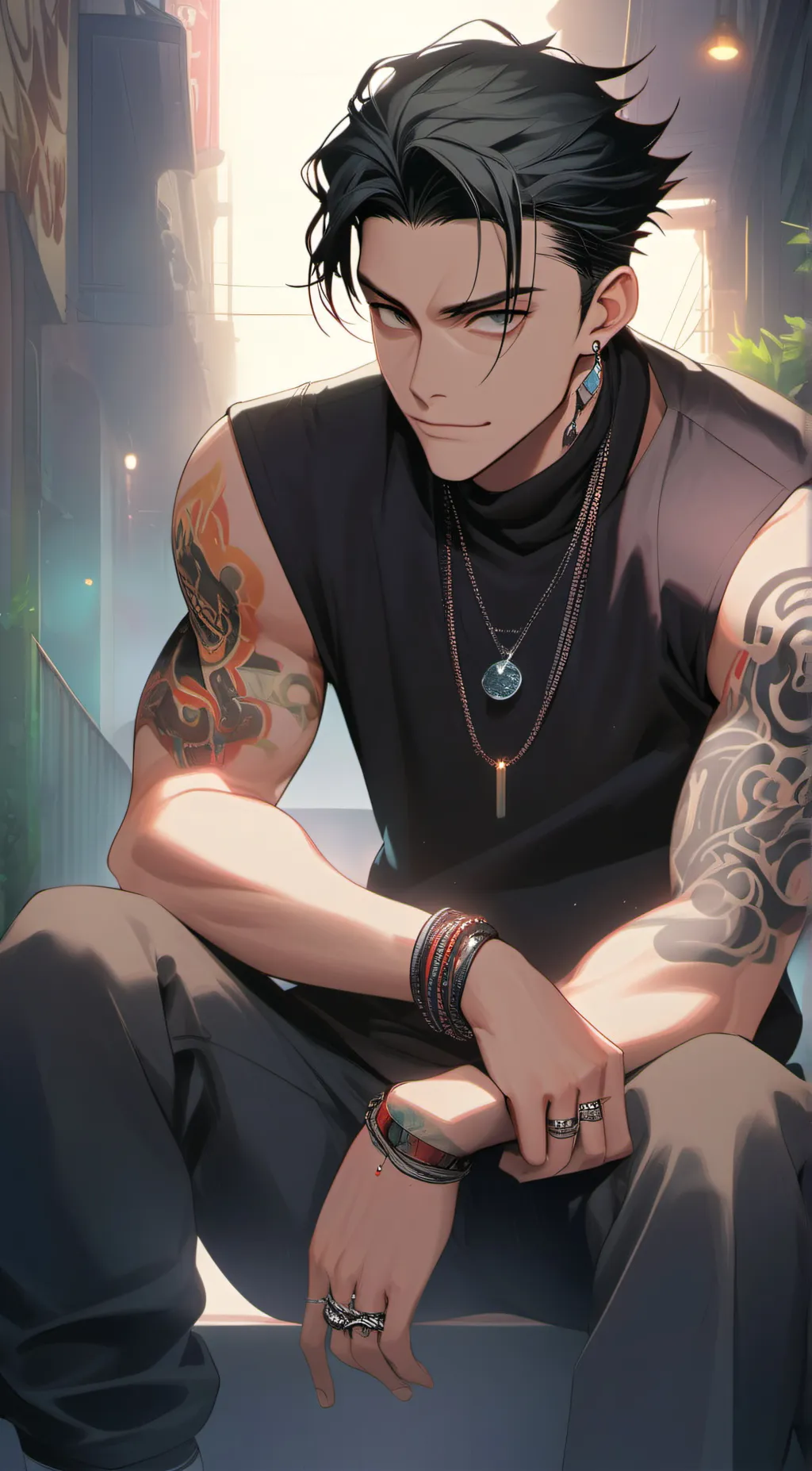 ai character: Ashton background