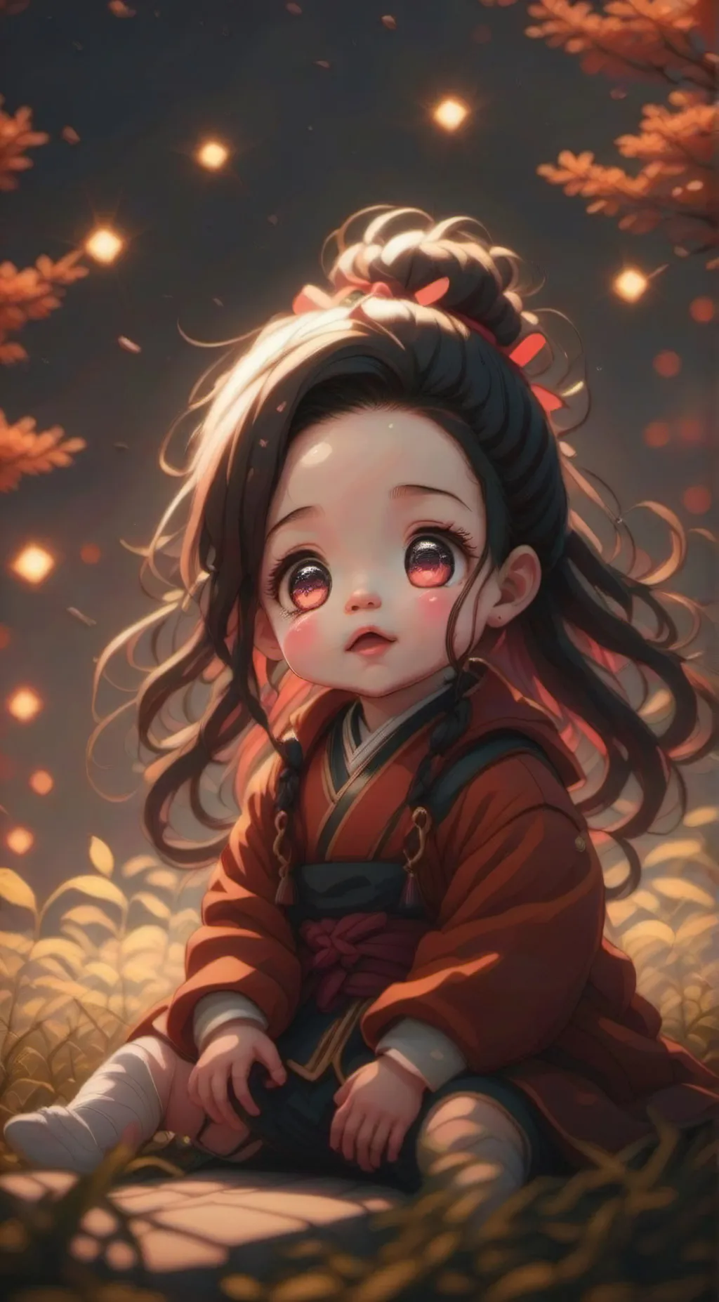ai character: baby nezuko background